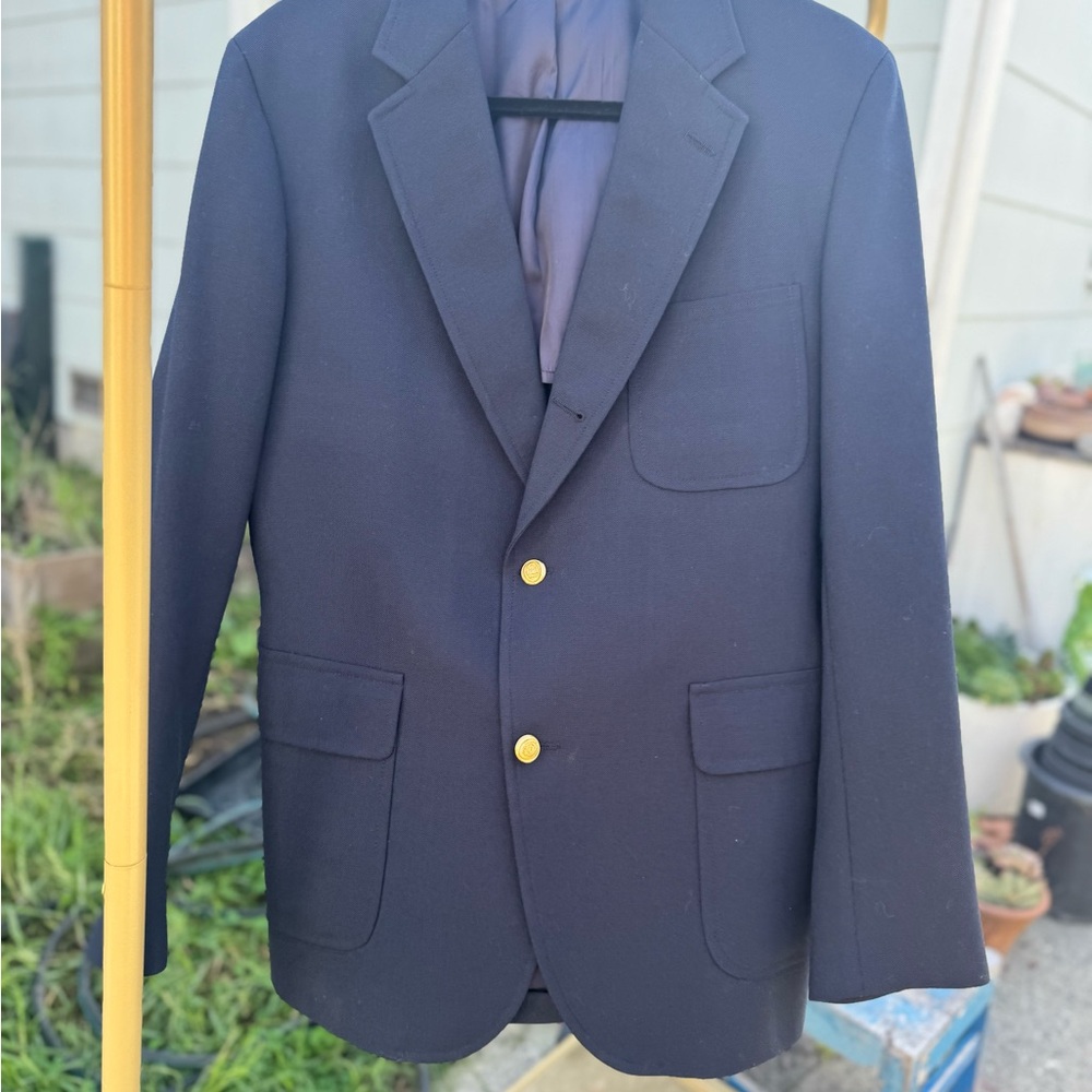 Brooks Brothers Dark Blue Blazer with Gold Buttons - Picture 2 of 8